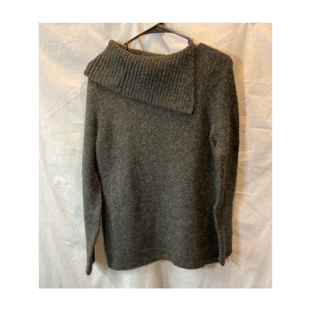 Cable Stitch Women's Med Charcoal‎ Grey Long Sleeve Sweater Acrylic/Wool Blend